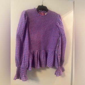 Hyacinth House plaid peplum top